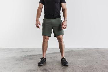 Nobull Lightweight 7" Men's Shorts Olive | Australia (VR7580)